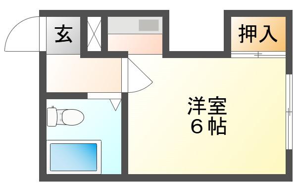 第1和久田ビル(1K/3階)の間取り写真