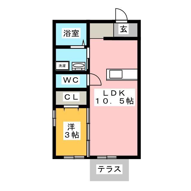 ファミーリエI(1LDK/1階)の間取り写真