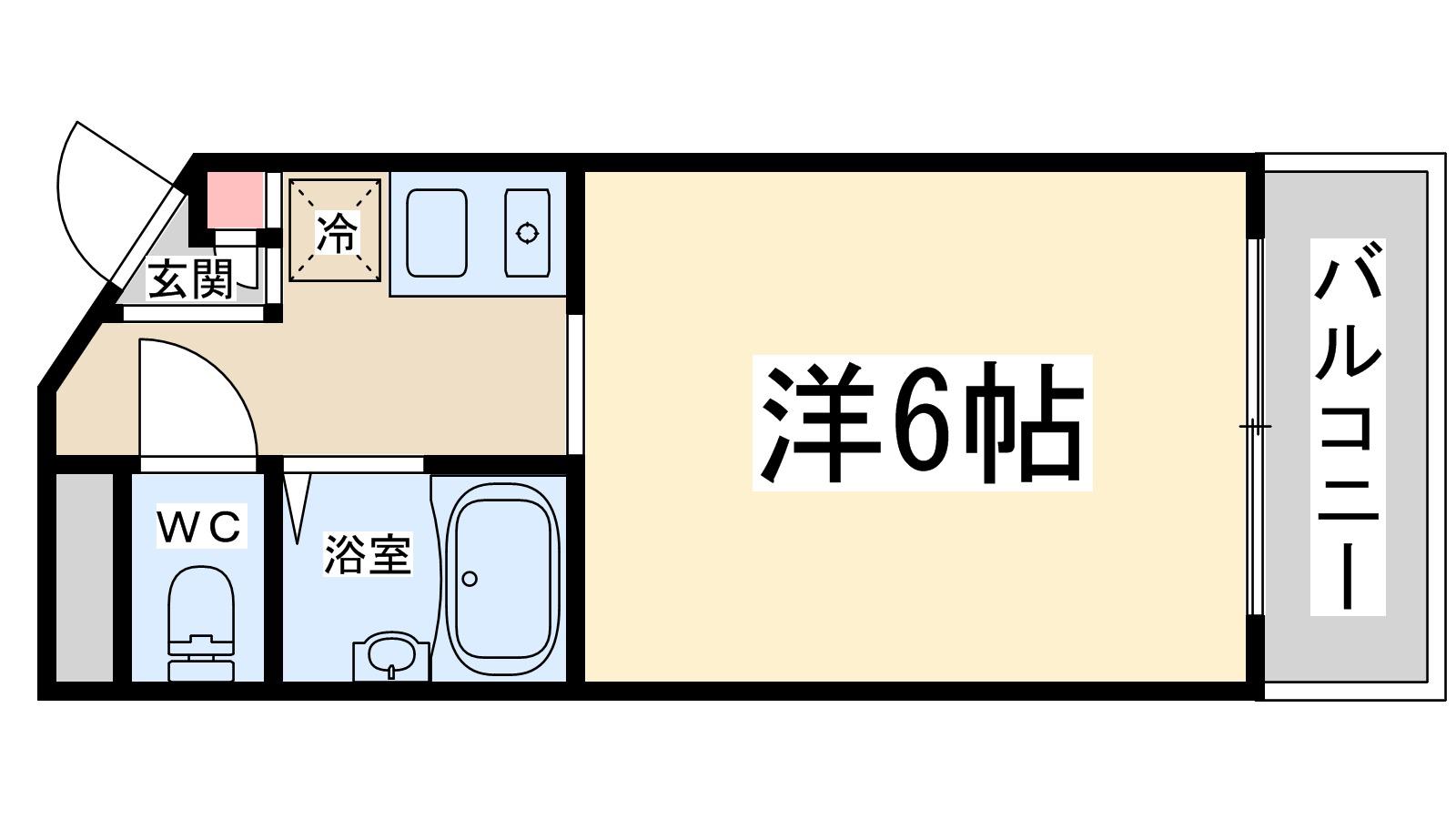 サンロイヤル柴島パートⅢ(ワンルーム/3階)の間取り写真
