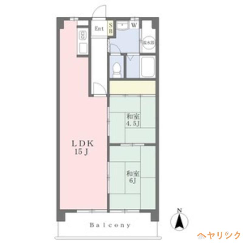 ニューコーポ植田I(2LDK/3階)の間取り写真