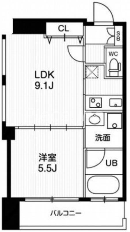 アーバンフラッツ西中島(1LDK/10階)の間取り写真
