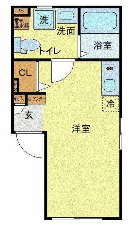 KOUSOU秋葉原(ワンルーム/2階)の間取り写真