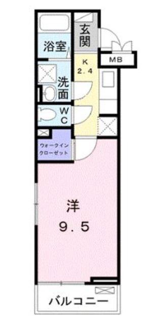 デーア アロッジオ(1K/2階)の間取り写真