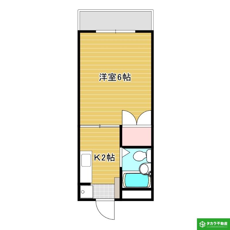 フレミールI(1K/1階)の間取り写真