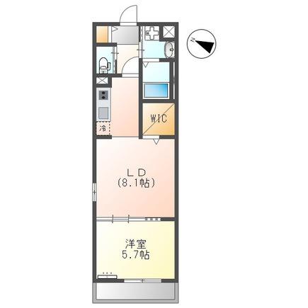 フレオ博多(1LDK/1階)の間取り写真
