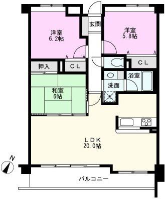 イムーブル浦和(3LDK/3階)の間取り写真