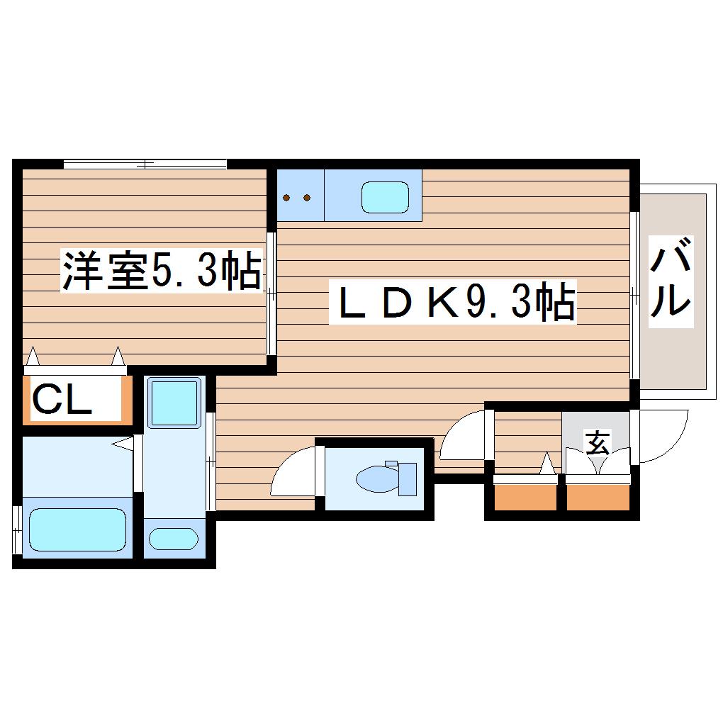 リブレストII(1LDK/1階)の間取り写真