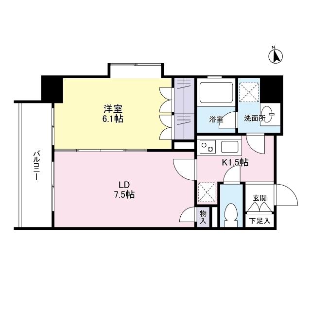 リバーレ池袋(1LDK/5階)の間取り写真