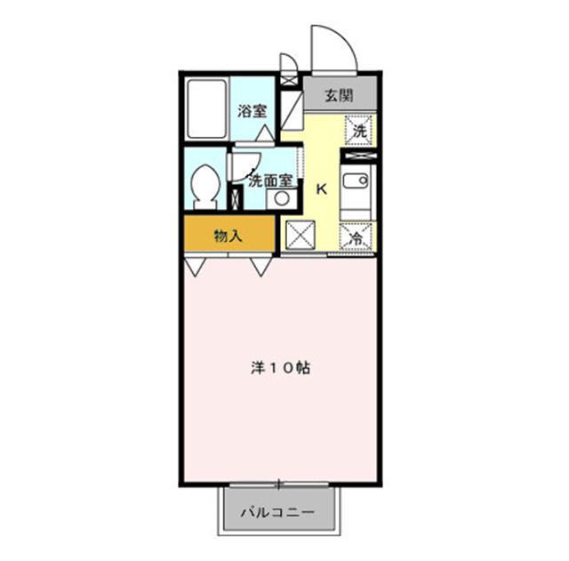 グランシャリオ(1K/2階)の間取り写真