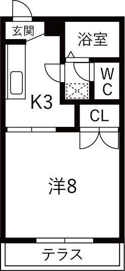 コーポ吉田(1K/1階)の間取り写真