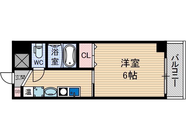 ドロメンスカセ三番館(1K/5階)の間取り写真