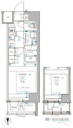 DIPS野方RESIDENCE(1K/4階)の間取り写真