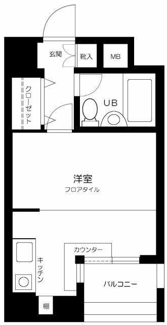メゾンドヴィレ東神田(ワンルーム/5階)の間取り写真
