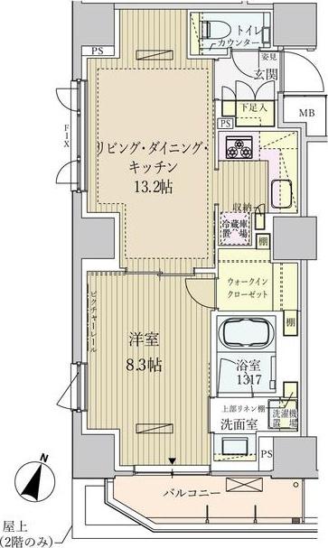 パークアクシス赤坂見附(1LDK/3階)の間取り写真