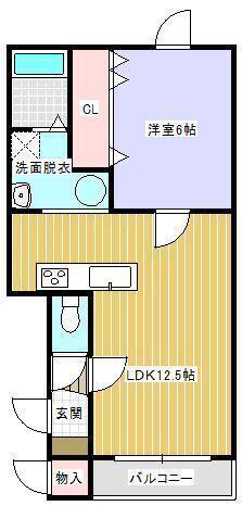 ALPHA IV(1LDK/3階)の間取り写真