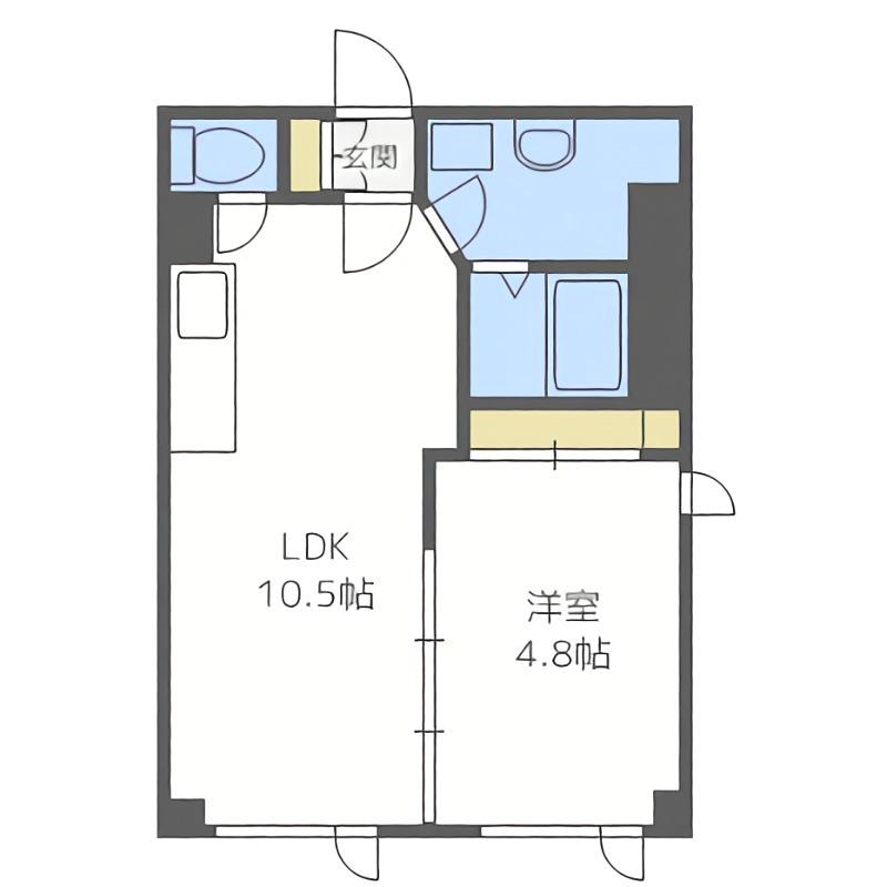 メゾンドアルファ(1LDK/1階)の間取り写真