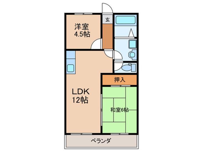 TB.BLD(2LDK/3階)の間取り写真
