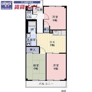 エスペランサI(3DK/2階)の間取り写真