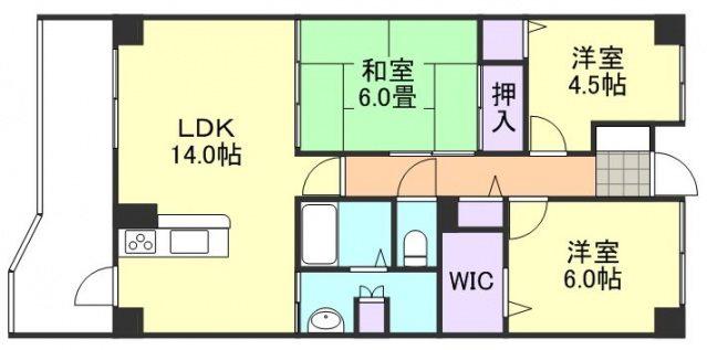 スカール有楽(3LDK/1階)の間取り写真