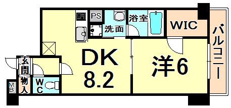 サカト3(1DK/2階)の間取り写真