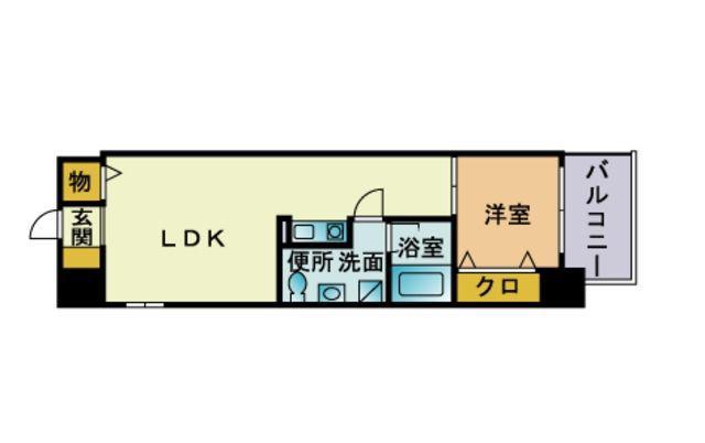 レジデンシャルヒルズアネックス スイート(1LDK/7階)の間取り写真