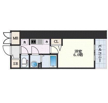 プレサンス DOMECITY コレーレ(1K/10階)の間取り写真