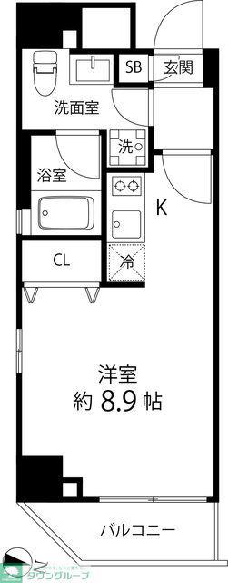 パークキューブ錦糸町(ワンルーム/3階)の間取り写真