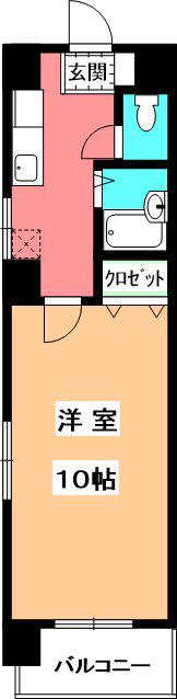 エクセレント小西(1K/3階)の間取り写真