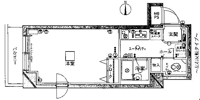 メゾンクレスト北大前II(1K/10階)の間取り写真