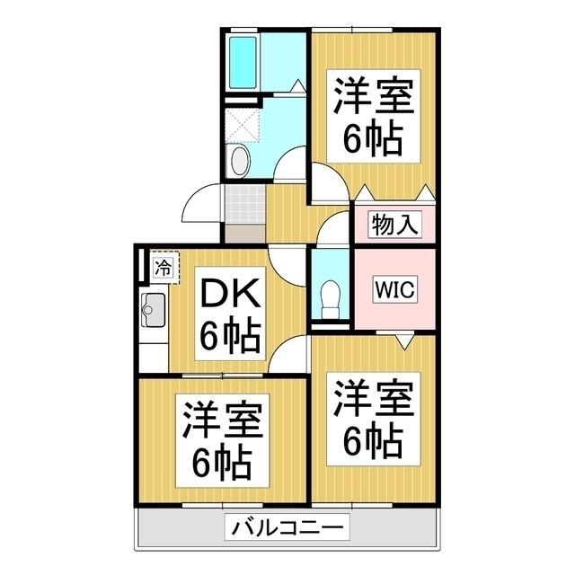 コラージュみなみ(3DK/1階)の間取り写真