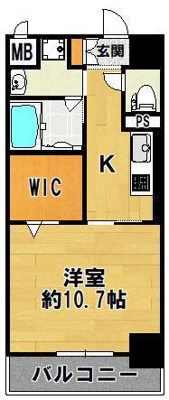 ラ シェンタ 三田駅(1K/10階)の間取り写真