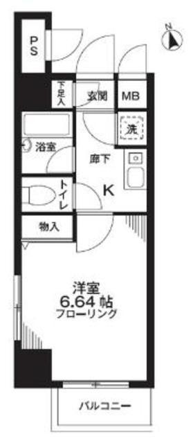 フォロス中村橋(1K/6階)の間取り写真