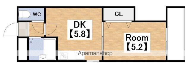 リレックス上住吉(1DK/3階)の間取り写真