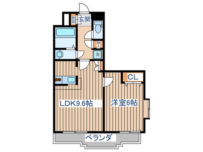 サンヴァーリオ新田駅前VII(1LDK/8階)の間取り写真