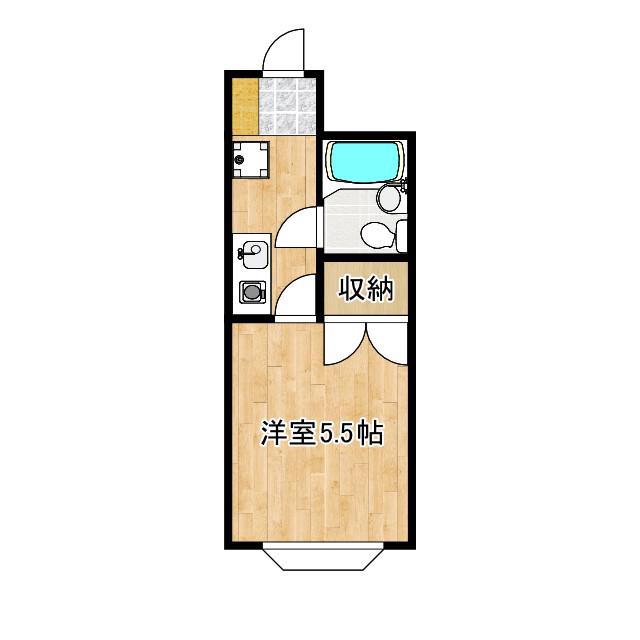 アクトワン(1K/2階)の間取り写真