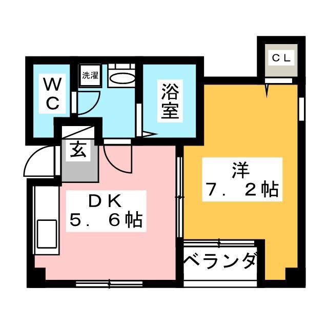 VILLA FORTE国分寺(1DK/1階)の間取り写真