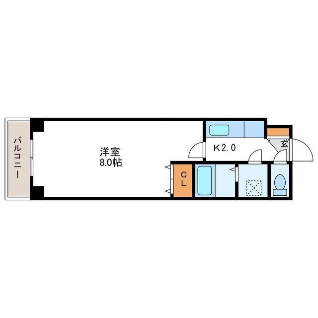 カラクリハウス(1K/4階)の間取り写真