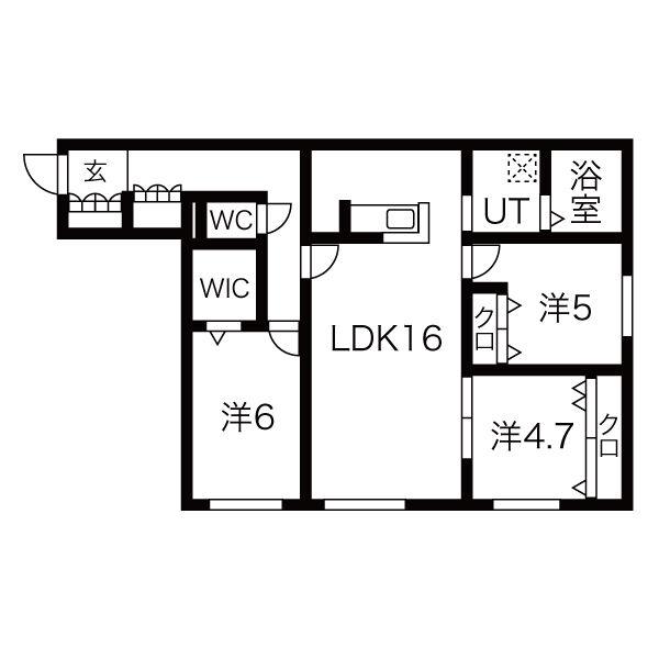 CREARESIDENCE元町(3LDK/1階)の間取り写真