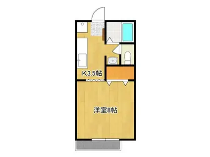 コンフォートハイツ斉藤(1K/2階)の間取り写真