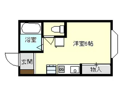 アリス新潟第5(ワンルーム/2階)の間取り写真