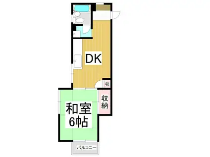 七瀬中町ホームズ(1DK/3階)の間取り写真