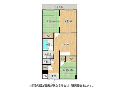 レイ前田(3DK/5階)の間取り写真