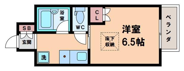 CASA DE PAO(1K/4階)の間取り写真