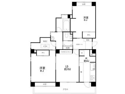 ヴィラアイレックス奥沢(2LDK/1階)の間取り写真