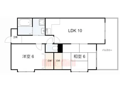 HOUSE20(2LDK/3階)の間取り写真