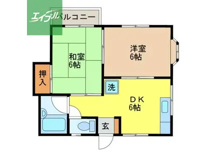 グレイス上小島(2DK/2階)の間取り写真