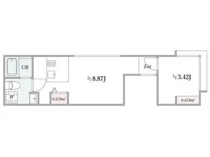 TRIAS781(1LDK/2階)の間取り写真