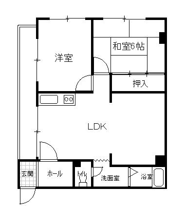 クバルチーラ帝塚山(2LDK/1階)の間取り写真