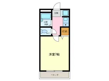 ロベット天王(1K/3階)の間取り写真
