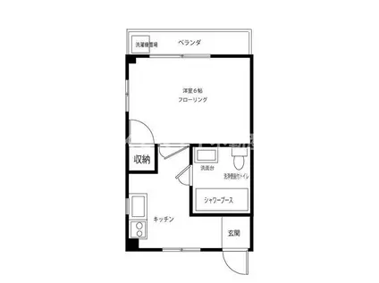 久田マンション(1K/2階)の間取り写真